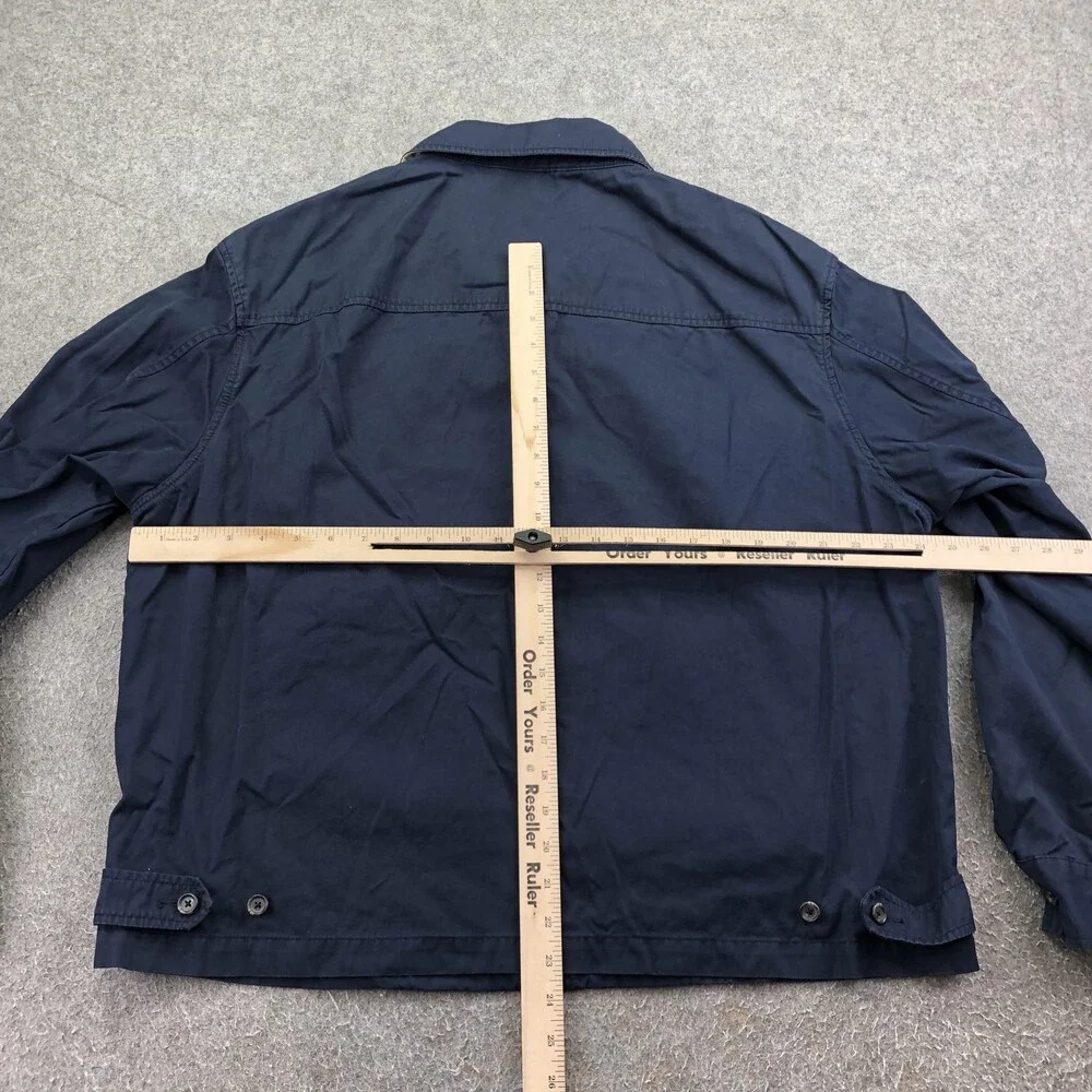 Polo Ralph Lauren Jacket Mens XL Blue Canvas Full Zip Windbreaker Bi-Swing
